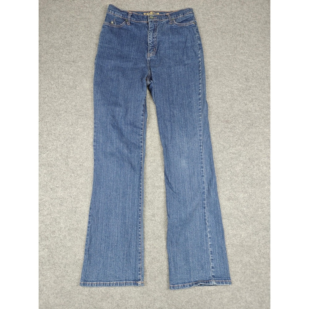 Bestow Bootcut Jeans Womens 10 Blue Medium Wash Mid Rise Stretch Denim 32x32‎
